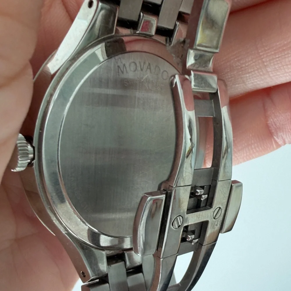 Movado Black Dial Silver